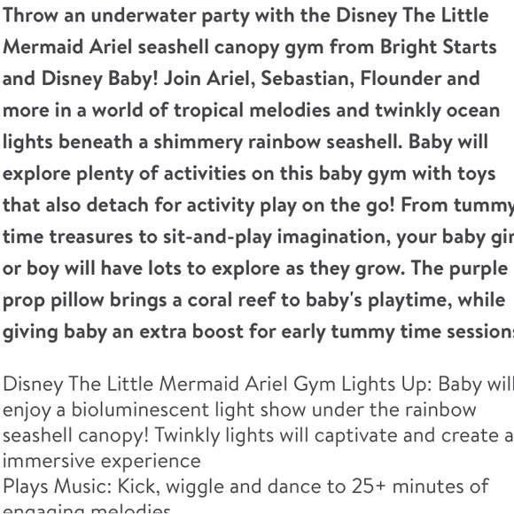 Disney The Little Mermaid Ariel Gym - Picture 2 of 4